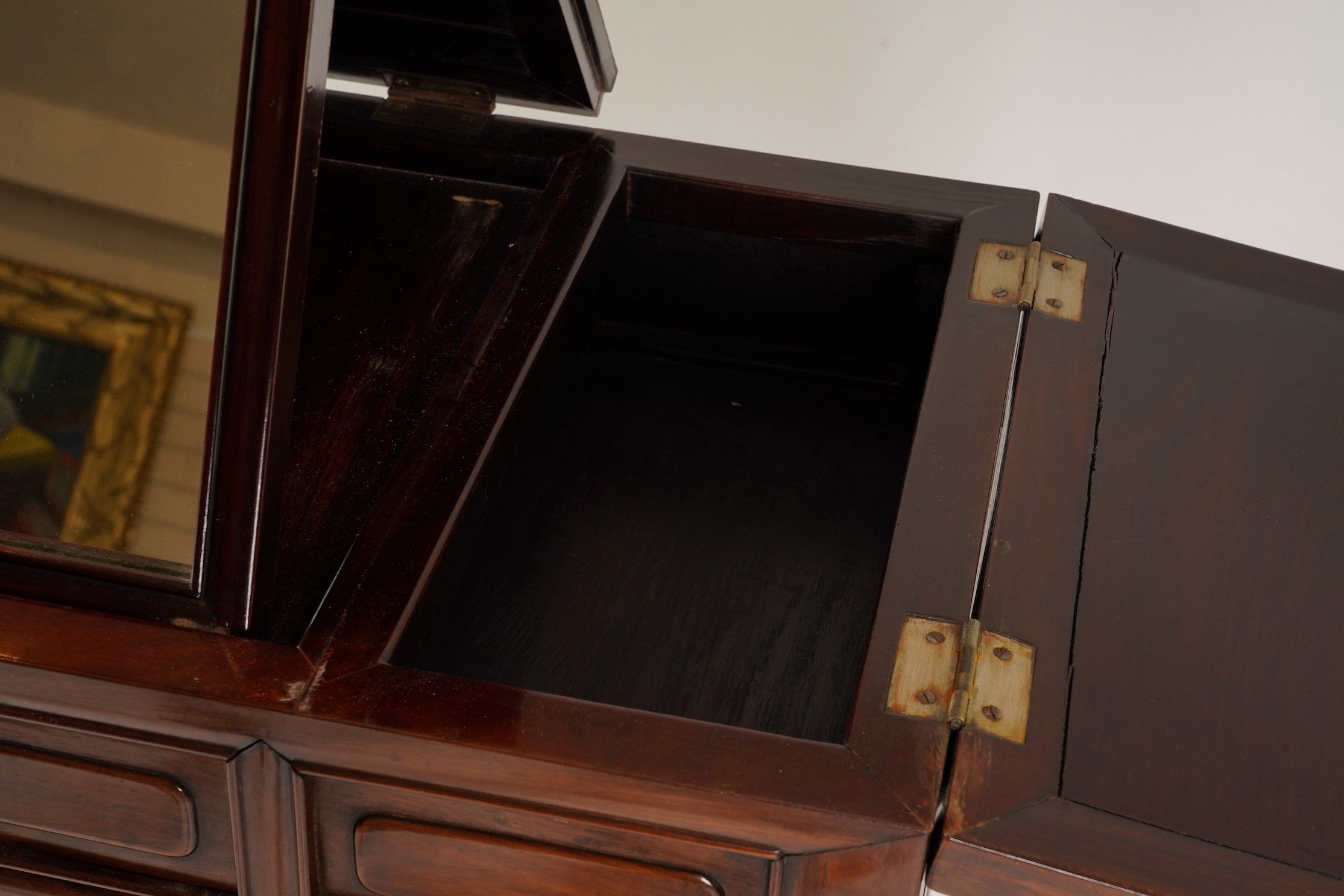 A Chinese hongmu dressing table, 19th century